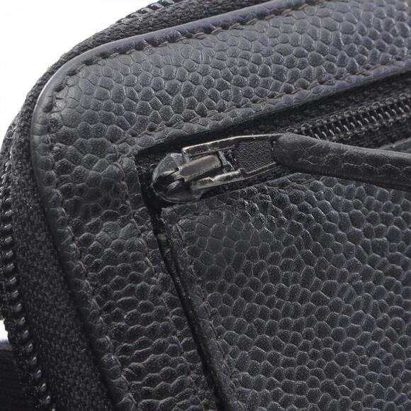 CHANEL Authentic Black Leather Logo Wallet - Picture 9 of 11